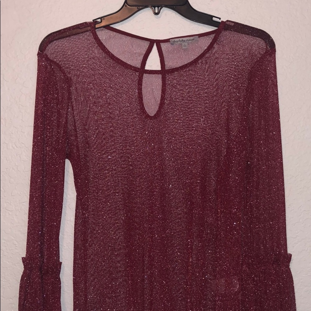 Maroon long sleeve shirt